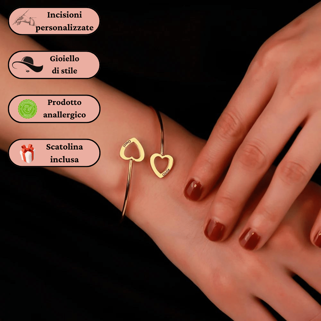 Bracciale con cuori personalizzati - My Lovin'® - My Lovin' Pendant®
