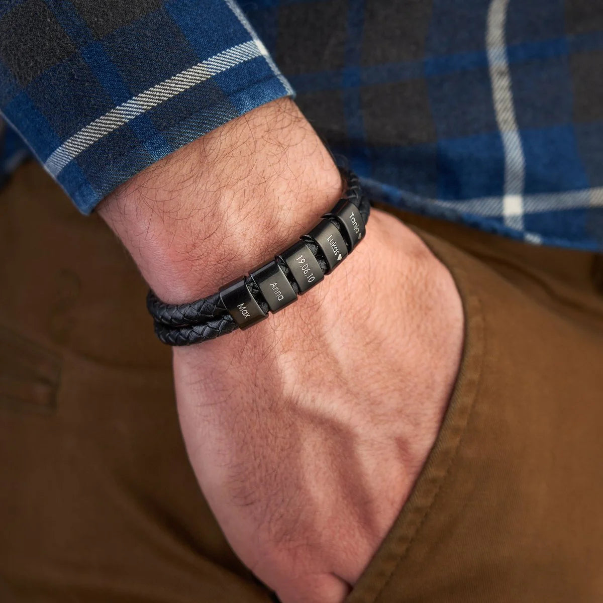Bracciale con piastrine personalizzate